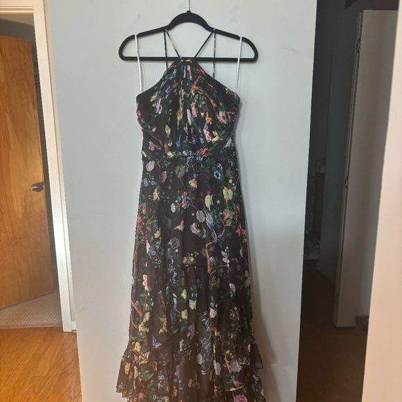 Marchesa Notte Flowering Halter High-Low Gown - Picture 3 of 7